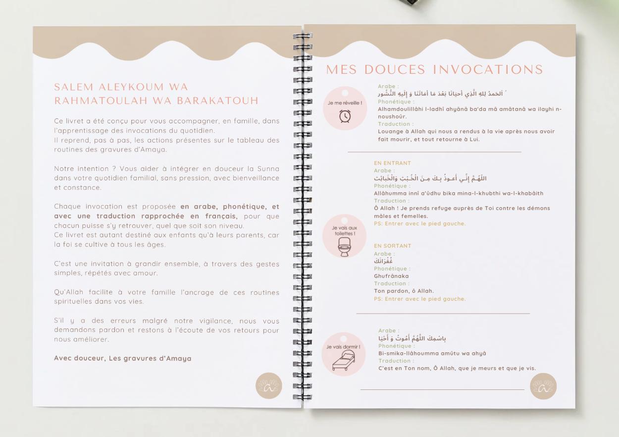 TABLEAU DE ROUTINE PERSONNALISÉ ET SON LIVRET D’INVOCATIONS