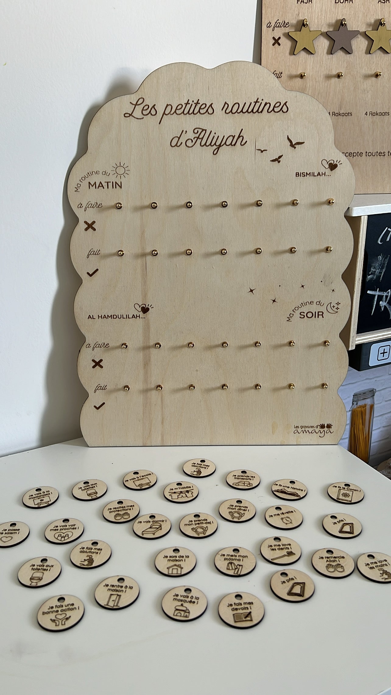 TABLEAU DE ROUTINE PERSONNALISÉ ET SON LIVRET D’INVOCATIONS