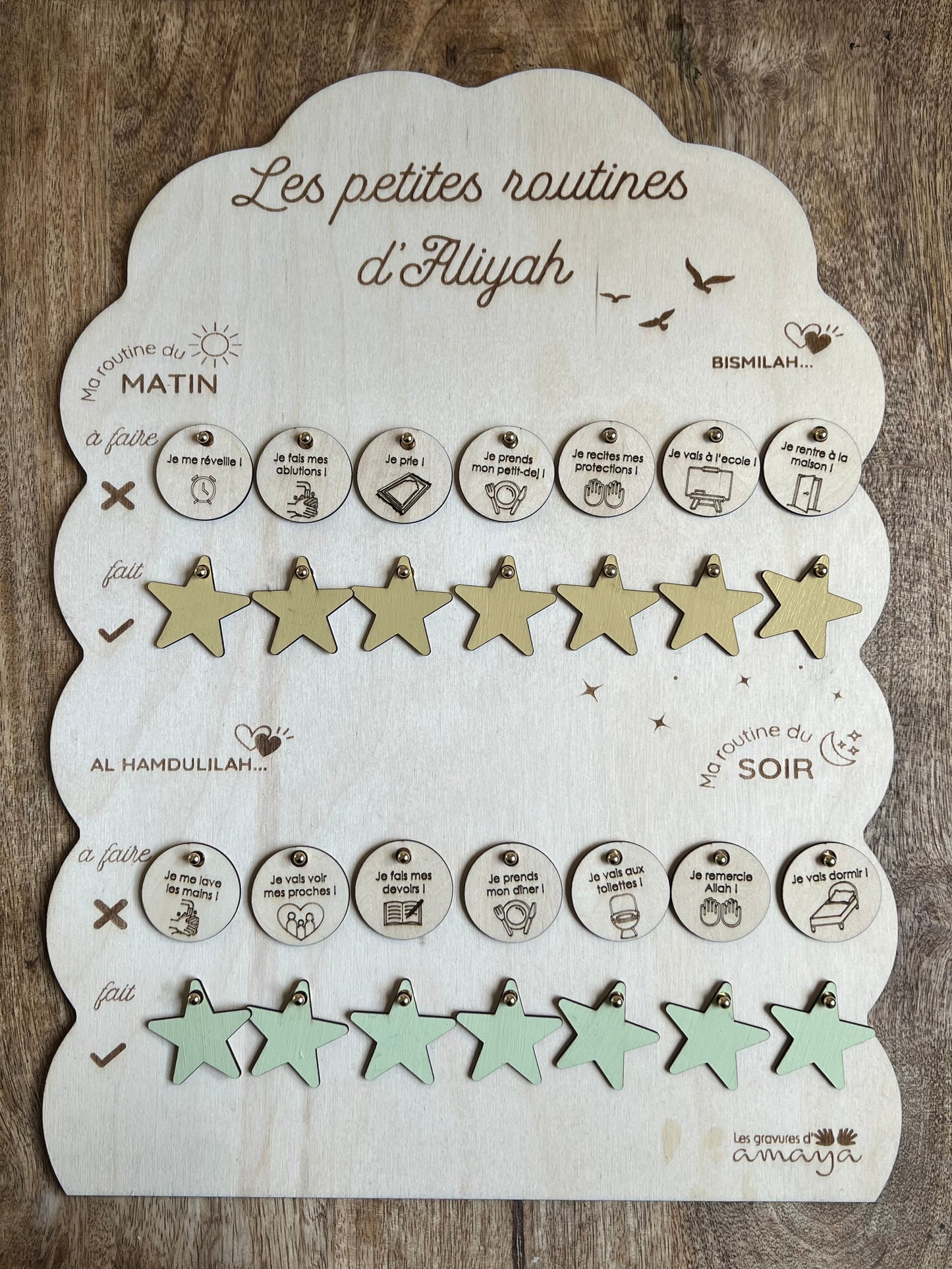 TABLEAU DE ROUTINE PERSONNALISÉ ET SON LIVRET D’INVOCATIONS